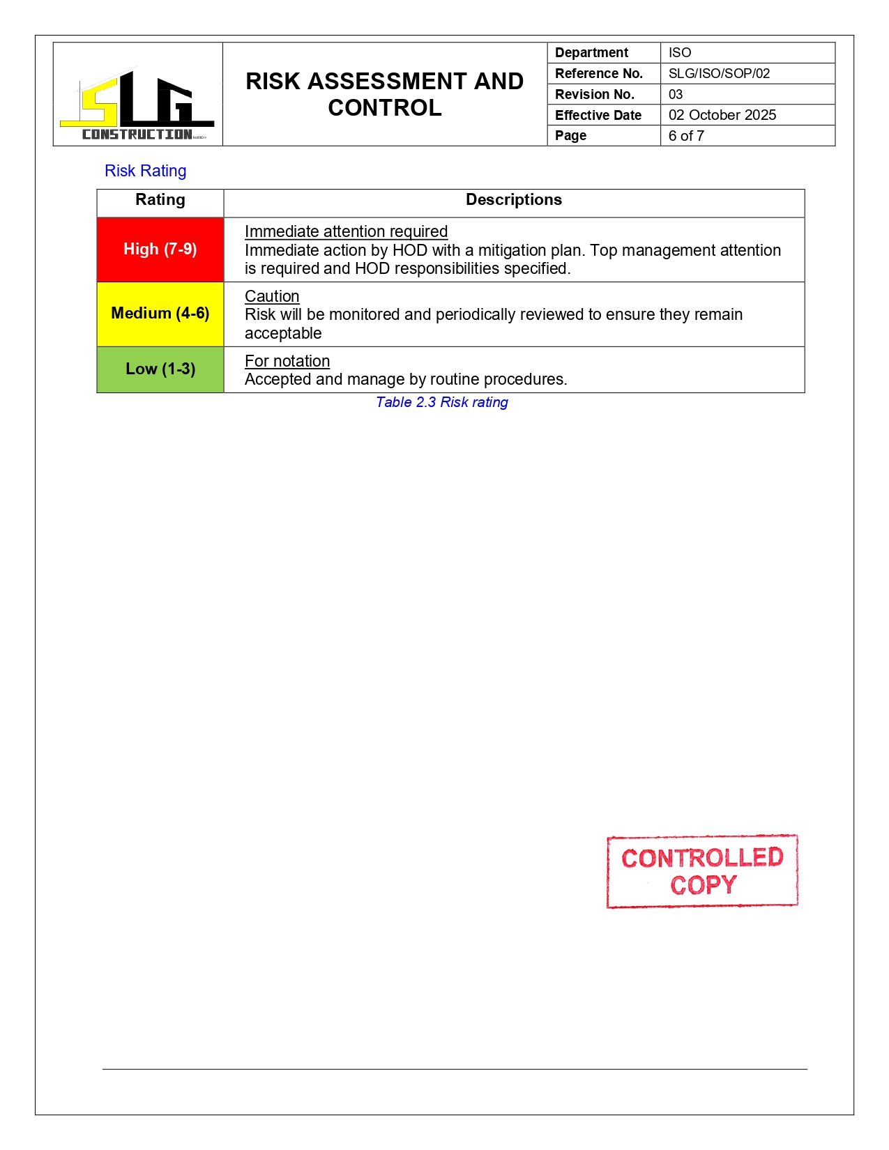 SLG-PRO-SOP Page 6